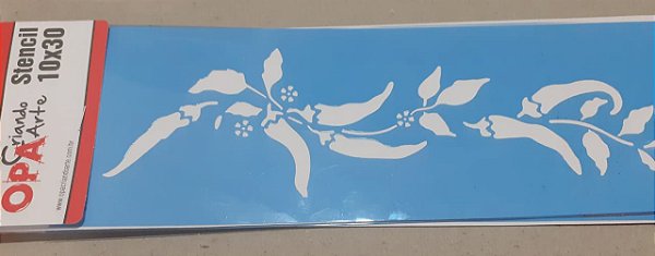 116 - Stencil Opa Tempero Pimentas 1