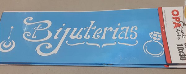 1205 - Stencil Opa Palavra Bijuteria