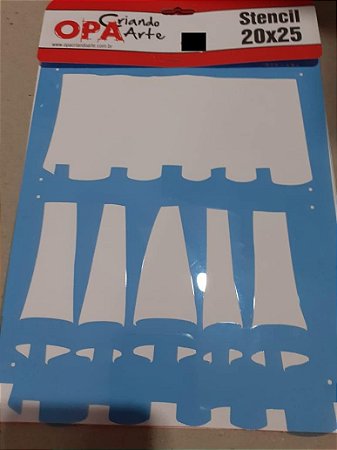 2604 - Stencil Opa 20x25 - Barrado II