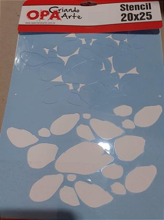 2190 - Stencil Opa 20x25 - Pedras