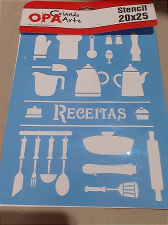 1439 - Stencil Opa 20x25 - Estampas Reiceitas