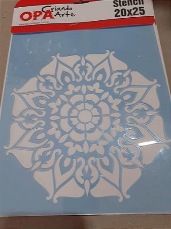 2282 - Stencil Opa 20x25 - Mandala II Camada I