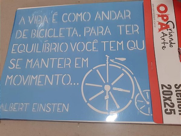 1776 - Stencil Opa 20x25 - Frase Motivação