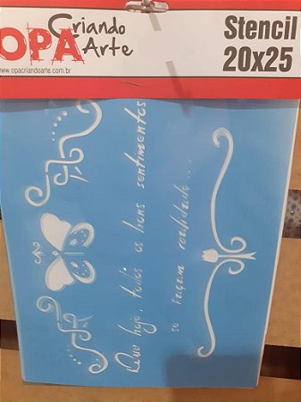 1334 - Stencil Opa 20x25 - Poema realidade
