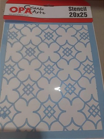 2457 - Stencil Opa 20x25 - Ladrilho Flor