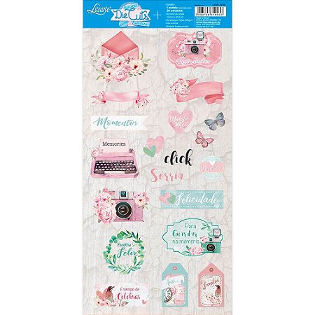 LDC-010 - DIE CUTS - APLIQUES RECORTADOS EM PAPEL - MEMÓRIAS, MOMENTOS