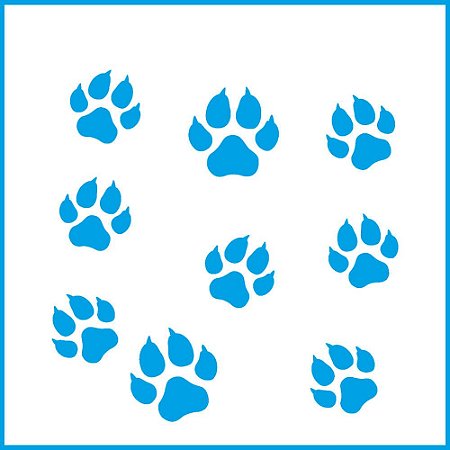 ST-X-157 - STENCIL - ESTAMPA DE PATAS