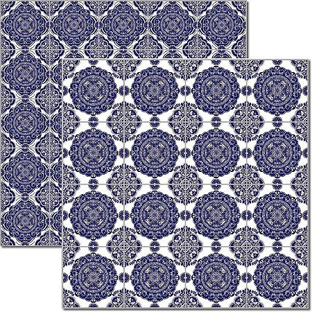 SC-479-Azulejo Português 7 - Papel para Scrapbook Dupla Face