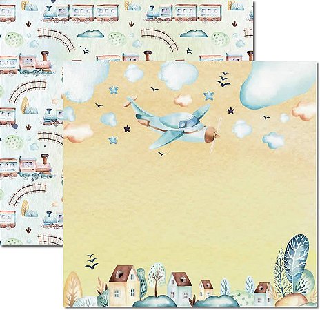 SC-493-My Baby Boy 1 - Papel para Scrapbook Dupla Face