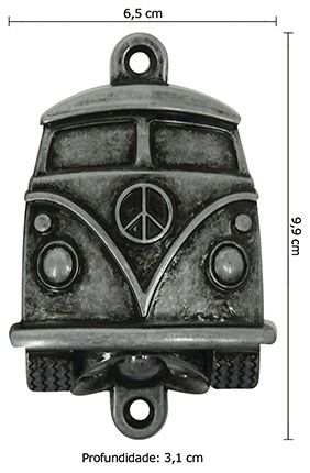 LAA-008 - ABRIDOR METÁLICO - KOMBI PRATA VELHA