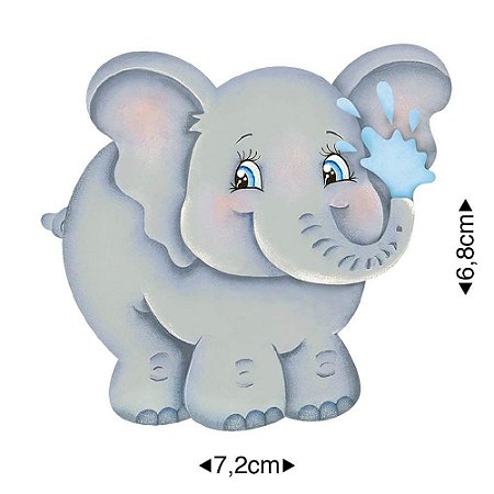 APM8-0812 - APLIQUE EM MDF - ELEFANTE