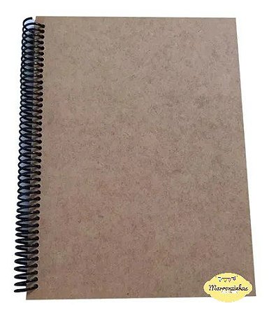 Caderno com capa em MDF Grande - 29x21cm