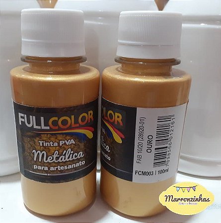 Tinta PVA Metalica100ml Fullcolor - Ouro - FCM-003