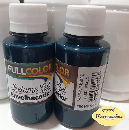 Betume Gel envelhecedor 100ml Fullcolor - Verde Ftalo- FBG-306