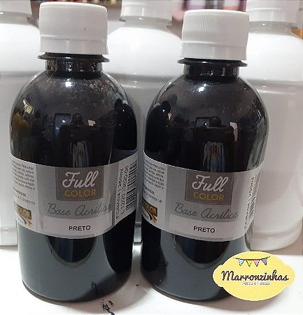 Base Acrilica Preto 250ml - Fullcolor