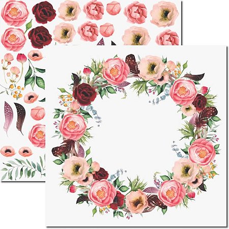SC-599- Guirlanda 2 - Papel para Scrapbook Dupla Face