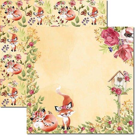 SC-602-Carinho 1 - Papel para Scrapbook Dupla Face