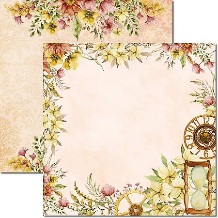 SC-613-Time Woman 2 - Papel para Scrapbook Dupla Face