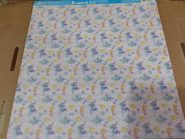 SBB-071- SCRAPBOOK BÁSICO - PEIXES