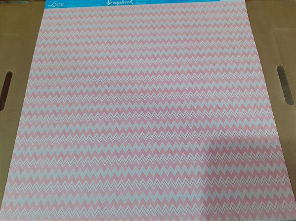 SBB-087- SCRAPBOOK BÁSICO - CHEVRON ROSA