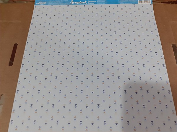 SBB-097- SCRAPBOOK BÁSICO - LISTRAS AZUL E BEGE