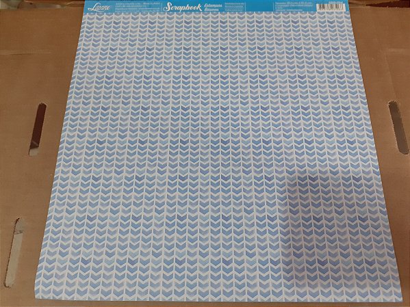 SBB-098- SCRAPBOOK BÁSICO - CHEVRON AZUL