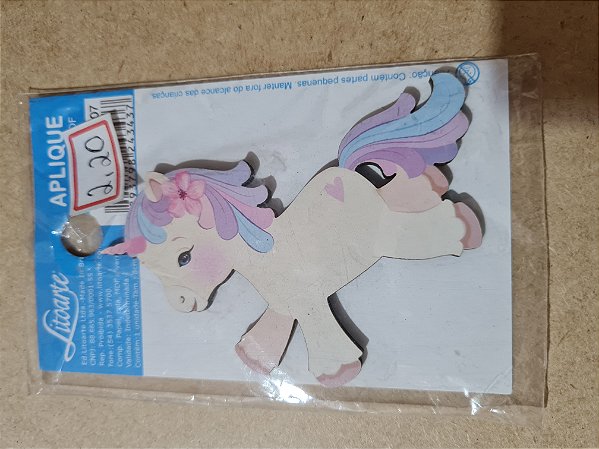 APM8-807- APLIQUE EM MDF - UNICORNIO INFANTIL