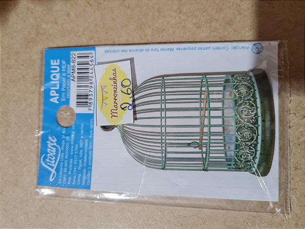 APM8-822- APLIQUE EM MDF - GAIOLA