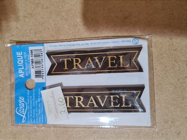 APM8-1096- APLIQUE EM MDF - TRAVEL