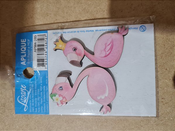 APM4-289- APLIQUE EM MDF - FLAMINGO