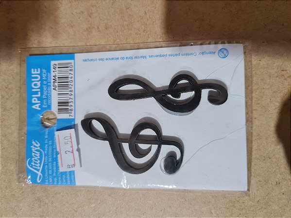 APM4-149- APLIQUE EM MDF - CLAVE DE SOL