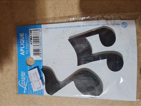 APM4-148- APLIQUE EM MDF - NOTAS MUSICAIS