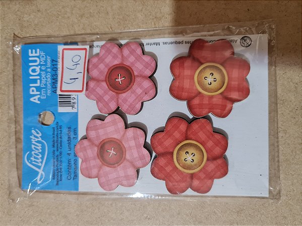 APM3-017- APLIQUE EM MDF -FLORES