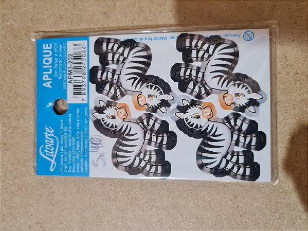 APM3-202- APLIQUE EM MDF - ZEBRA