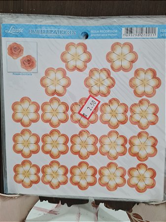 SDE-085 - EMBELEZADORES - ROSA RECORTADA PEQUENA - AMARELA