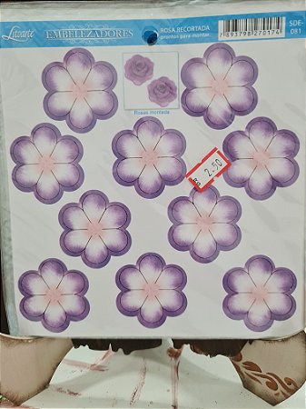 SDE-081 - EMBELEZADORES - ROSA RECORTADA MÉDIA - LILAS