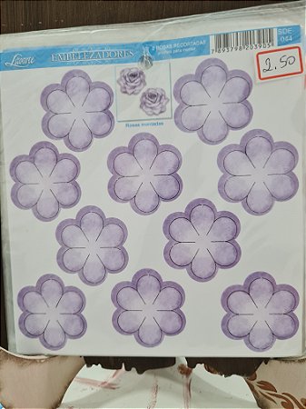 SDE-044- EMBELEZADORES - ROSA RECORTADA MÉDIA - LILÁS