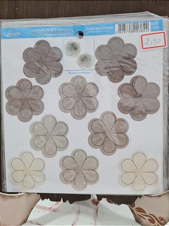 SDE-038- EMBELEZADORES - ROSA RECORTADA MÉDIA - CINZA