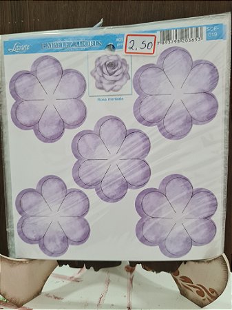 SDE-019- EMBELEZADORES - ROSA RECORTADA GRANDE - LILÁS