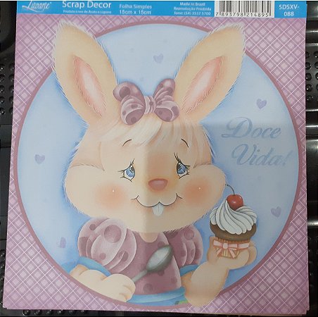 SDSXV- SCRAP DECOR 15X15-088 - COELHA DOCE VIDA