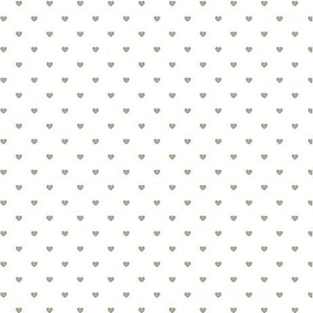 Papel Scrapbook Hot Stamping Litoarte SH-012 27x30cm Corações Prata Fundo Branco