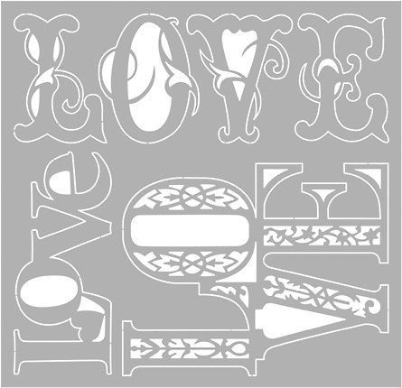 SCEP-004- CARDBOARD RECORTADO EM PAPEL ROLLER - LOVE