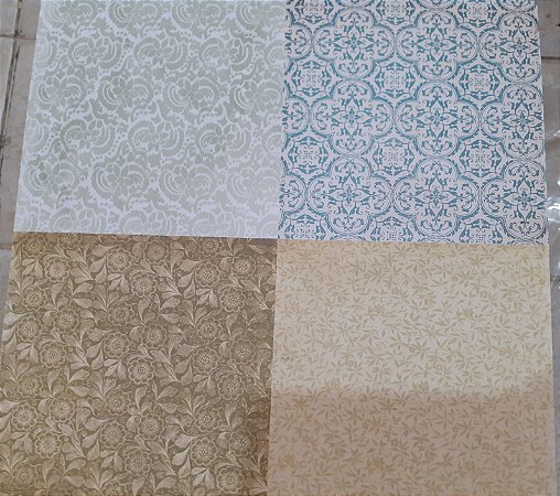SC-115 - 15x15 Arabesco - Papel para Scrapbook Dupla Face
