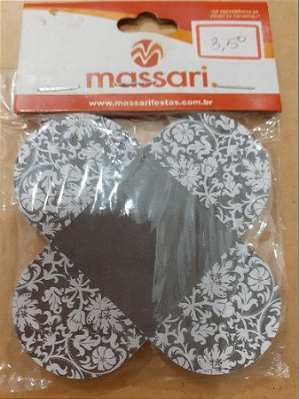 Forminha para docinhos - preto flores brancas