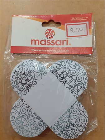 Forminha para docinhos -branco com arabesco preto