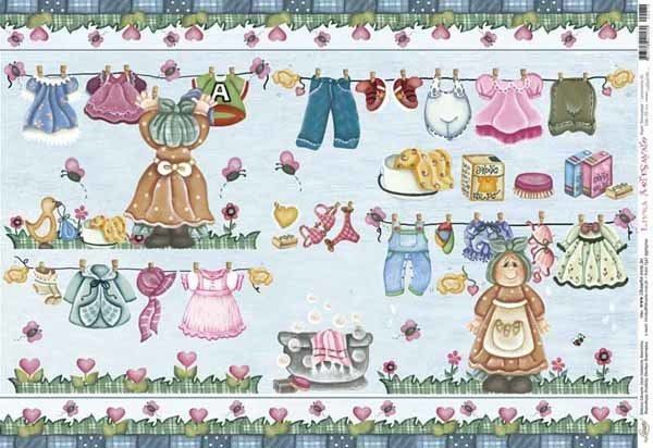 PD-0270 - PAPEL PARA DECOUPAGE -LAVANDERIA III