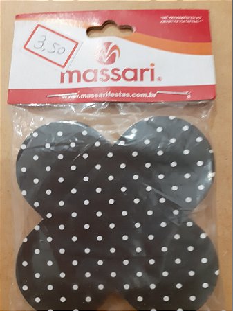 Forminha para docinhos - preto poá branco