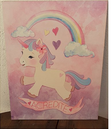 DHPM-255 - QUADRO DECORATIVO  -UNICORNIO