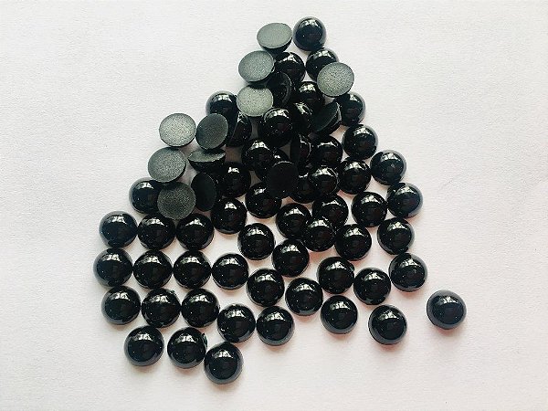 Meia Perola Abs 8mm Preta 25g
