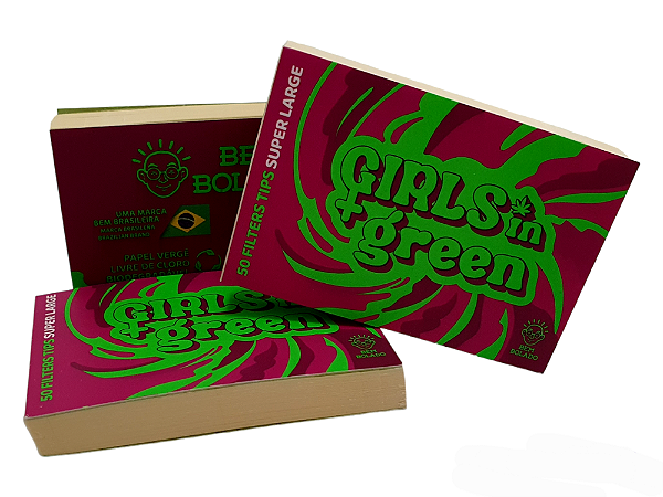 PITEIRA PAPEL BEM BOLADO GIRLS IN GREEN ROSA SUPER LARGA